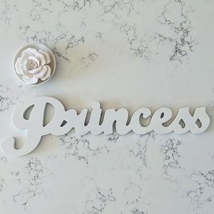 Target White Wooden Princess Wall Decor